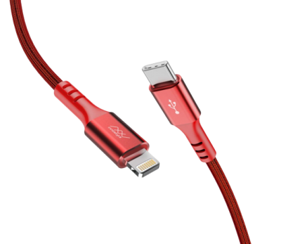 CÁP USB-C TO LIGHTNING INNOSTYLE 20W/60W DURAFLEX 1.5M IPHONE/IPAD RED