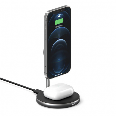 BỘ SẠC KHÔNG DÂY HYPERJUICE MAGNETIC 2 IN 1 WIRELESS CHARGING STAND IPHONE 12 SERIES & AIRPODS