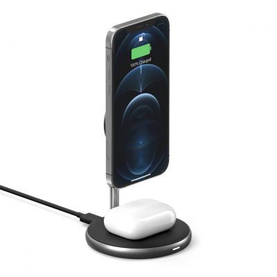 SẠC KHÔNG DÂY MAGSAFE HYPERJUICE MAGNETIC 2 IN 1 WIRELESS CHARGING IPHONE 12/13 SERIES & AIRPODS